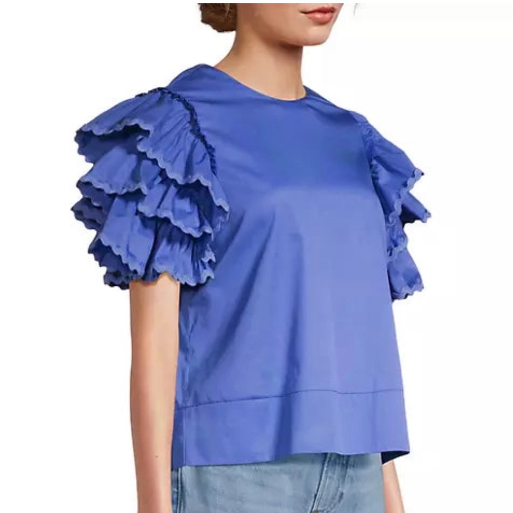 Harshman Juliette ruffled cotton blouse